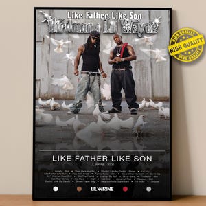 Lil Wayne Poster | Like Father Like Son Poster | Album Poster Prints | Wall Decor Posters | Album Cover | Rap Music Poster