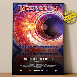 Megadeth Poster | Super Collider Poster | Album Poster Prints | Wall Decor Posters | Album Cover | Metal Music Poster