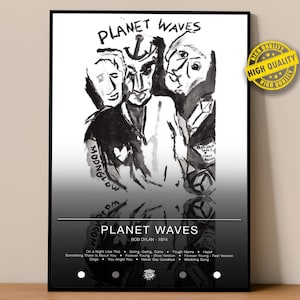 Bob Dylan-poster | Planeetgolven-print | Albumposterafdrukken | Wanddecoratieposters | Albumomslag | Rockmuziekposter