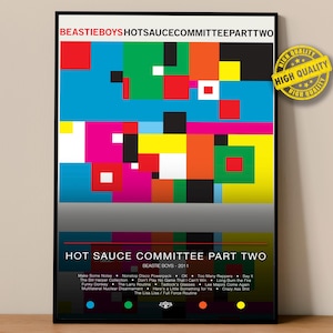 Beastie Boys Poster | Hot Sauce Committee Part Two Poster | Album Poster Prints | Wall Decor Posters | Album Cover | Rap Music Poster