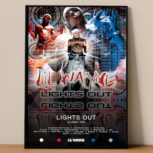 Poster di Lil Wayne / Poster di Lights Out / Stampe di poster dell'album / Poster decorativi da parete / Copertina dell'album / Poster di musica rap