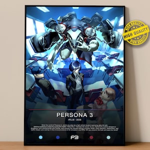 Poster Persona 3 | Poster de jeu vidéo | Impressions de jeux vidéo | Affiches décoratives murales | Cadeau de jeu | Affiche de jeu vidéo | Décoration de jeu