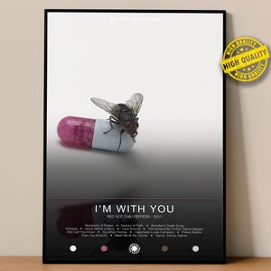 Poster dei Red Hot Chili Peppers / Poster di I'm With You / Stampe di poster dell'album / Poster di decorazioni da parete / Copertina dell'album / Poster di musica rock