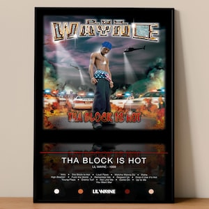 Poster di Lil Wayne / Poster di Tha Block Is Hot / Stampe di poster dell'album / Poster decorativi da parete / Copertina dell'album / Poster di musica rap