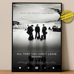 Poster U2 / Poster All That You Can't Leave Behind / Stampe poster album / Poster decorazioni da parete / Copertina album / Poster musica rock