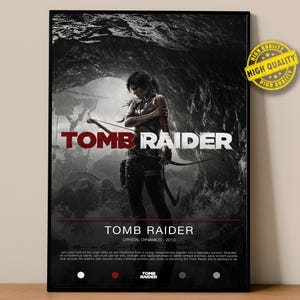 Tomb Raider Poster | Gaming Poster | Video Game Prints | Wall Decor Posters | Gaming Gift | Video Game Poster | Gaming Decor