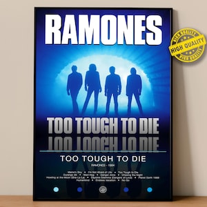 Ramones Poster | Too Tough to Die Poster | Album Poster Prints | Wall Decor Posters | Album Cover | Rock Music Poster