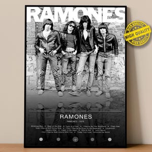 Ramones Poster | Ramones Poster #18105 | Album Poster Prints | Wall Decor Posters | Album Cover | Rock Music Poster