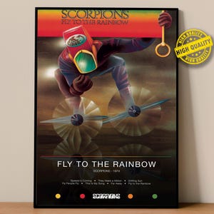 Scorpions Poster | Fly to the Rainbow Poster | Album Poster Prints | Wall Decor Posters | Album Cover | Rock Music Poster