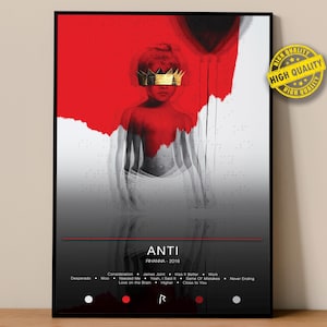 Rihanna Poster | ANTI Poster | Album Poster Prints | Wall Decor Posters | Album Cover | Pop Music Poster