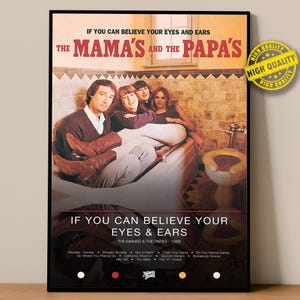 Poster The Mamas & The Papas / Poster If You Can Believe Your Eyes and Ears / Stampe poster album / Poster decorazioni da parete / Poster musica rock