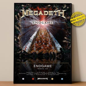 Megadeth Poster | Endgame Poster | Album Poster Prints | Wall Decor Posters | Album Cover | Metal Music Poster