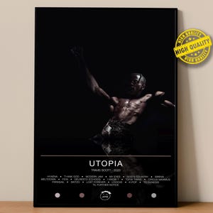 Travis Scott Poster | Utopia Poster | Album Poster Prints | Wall Decor Posters | Album Cover | Rap Music Poster