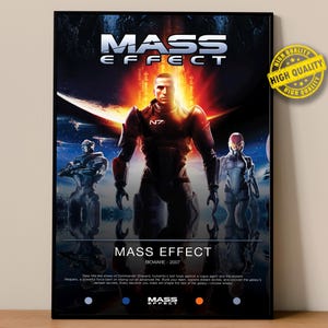 Mass Effect Poster | Gaming Poster | Video Game Prints | Wall Decor Posters | Gaming Gift | Video Game Poster | Gaming Decor
