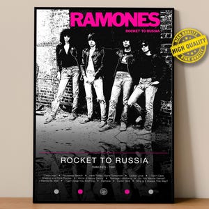 Ramones Poster | Rocket to Russia Poster #18107 | Album Poster Prints | Wall Decor Posters | Album Cover | Rock Music Poster