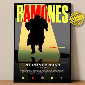 Ramones Poster | Pleasant Dreams Poster | Album Poster Prints | Wall Decor Posters | Album Cover | Rock Music Poster