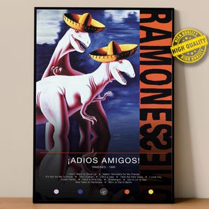 Ramones Poster | Adios Amigos! Poster | Album Poster Prints | Wall Decor Posters | Album Cover | Rock Music Poster