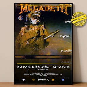 Megadeth Poster | So Far, So Good... So What! Poster | Album Poster Prints | Wall Decor Posters | Album Cover | Metal Music Poster