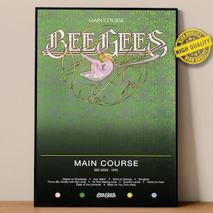 Póster de Bee Gees / Póster de plato principal / Impresiones de póster de álbum / Pósteres de decoración de pared / Portada de álbum / Póster de música pop