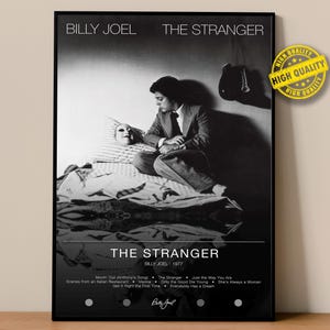 Póster de Billy Joel / Póster de The Stranger / Impresiones de pósteres de álbumes / Pósteres de decoración de pared / Portadas de álbumes / Póster de música rock