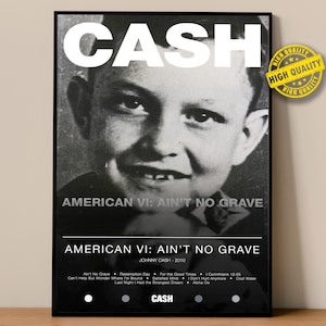 Johnny Cash Poster | American VI: Ain&#39;t No Grave Poster | Album Poster Prints | Wall Decor Posters | Album Cover | Country Music Poster