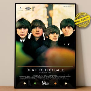 The Beatles Poster | Beatles For Sale Poster | Album Poster Prints | Wall Decor Posters | Album Cover | Rock Music Poster
