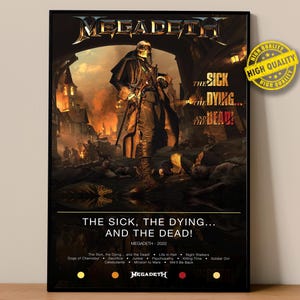 Megadeth Poster | The Sick, the Dying... and the Dead! Poster | Album Poster Prints | Wall Decor Posters | Album Cover | Metal Music Poster