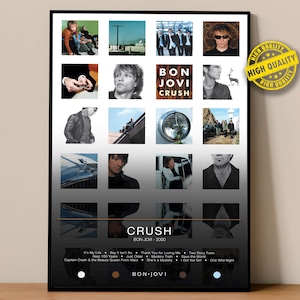 Bon Jovi Poster | Crush Poster | Album Poster Prints | Wall Decor Posters | Album Cover | Rock Music Poster
