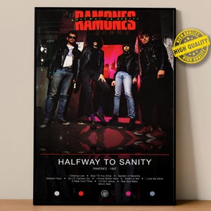 Ramones Poster | Halfway to Sanity Poster | Album Poster Prints | Wall Decor Posters | Album Cover | Rock Music Poster