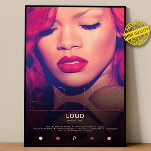 Rihanna Poster | Loud Poster | Album Poster Prints | Wall Decor Posters | Album Cover | Pop Music Poster