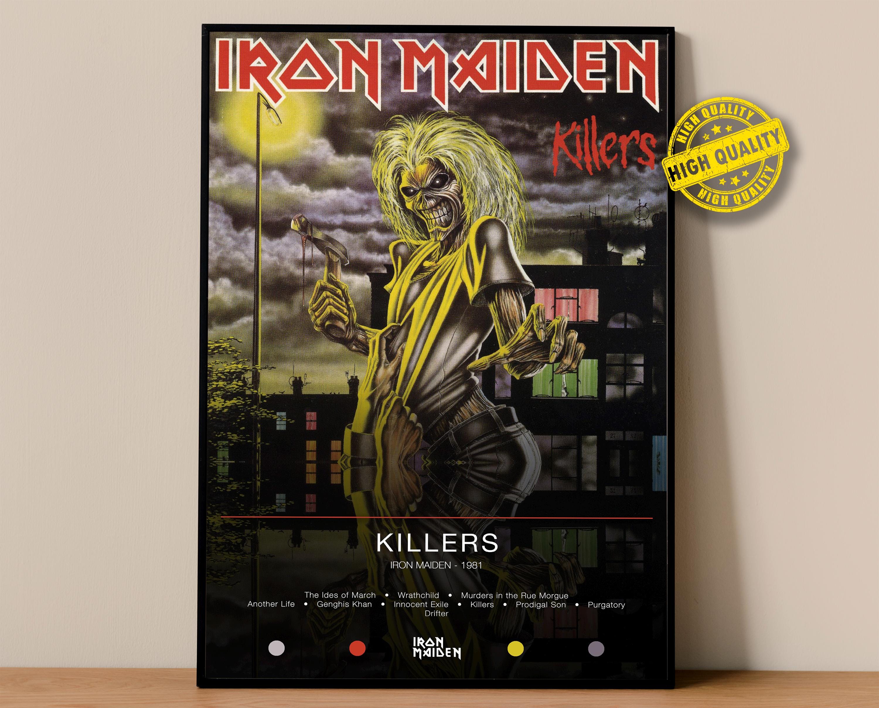 Iron Maiden Poster | Killers Poster | Album Poster Prints | Wall Decor Posters | Album Cover | Metal Music Poster