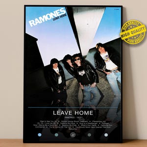 Ramones Poster | Leave Home Poster | Album Poster Prints | Wall Decor Posters | Album Cover | Rock Music Poster