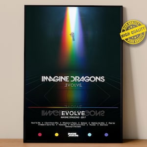 Imagine Dragons Poster | Evolve Poster #09002 | Album Poster Prints | Wall Decor Posters | Album Cover | Pop Music Poster
