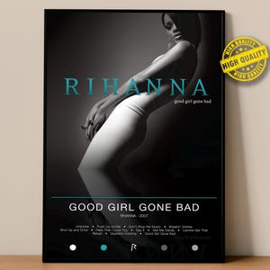 Rihanna Poster | Good Girl Gone Bad Poster | Album Poster Prints | Wall Decor Posters | Album Cover | Pop Music Poster