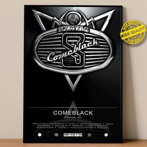 Scorpions Poster | Comeblack Poster | Album Poster Prints | Wall Decor Posters | Album Cover | Rock Music Poster