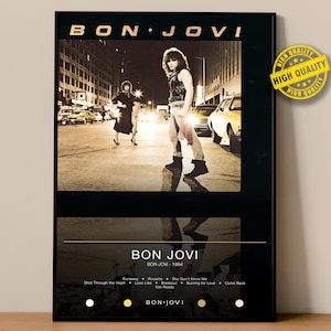 Bon Jovi Poster | Bon Jovi Print | Album Poster Prints | Wall Decor Posters | Album Cover | Rock Music Poster