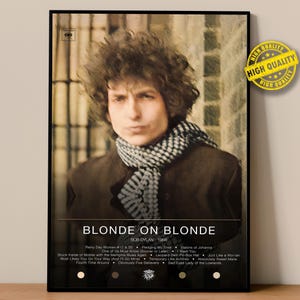 Bob Dylan Poster | Blonde on Blonde Poster | Album Poster Prints | Wall Decor Posters | Album Cover | Rock Music Poster
