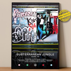 Ramones Poster | Subterranean Jungle Poster | Album Poster Prints | Wall Decor Posters | Album Cover | Rock Music Poster