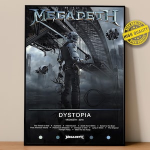 Megadeth Poster | Dystopia Poster | Album Poster Prints | Wall Decor Posters | Album Cover | Metal Music Poster