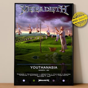 Megadeth Poster | Youthanasia Poster | Album Poster Prints | Wall Decor Posters | Album Cover | Metal Music Poster