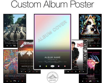 Custom Album Poster | Personizable Music Poster | Album Poster Prints | Wall Decor Posters | Album Cover | Music Poster