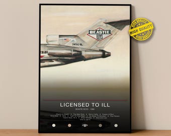 Beastie Boys Poster | Licensed to Ill Poster | Album Poster Prints | Wall Decor Posters | Album Cover | Rap Music Poster