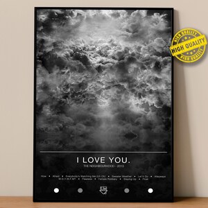 L'affiche du quartier | Je t'aime affiche | Impressions d'affiches d'album | Affiches décoratives murales | Couverture de l'album | Affiche de musique rock