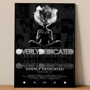Kendrick Lamar Poster | Overly Dedicated Poster | Album Poster Prints | Wall Decor Posters | Album Cover | Rap Music Poster
