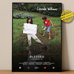 Lucinda Williams Poster | Blessed Poster | Album Poster Prints | Wall Decor Posters | Album Cover | Country Music Poster