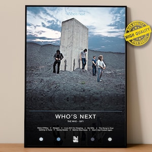 Poster The Who / Poster Who&#39;s Next / Stampe poster album / Poster decorazioni da parete / Copertina album / Poster musica rock