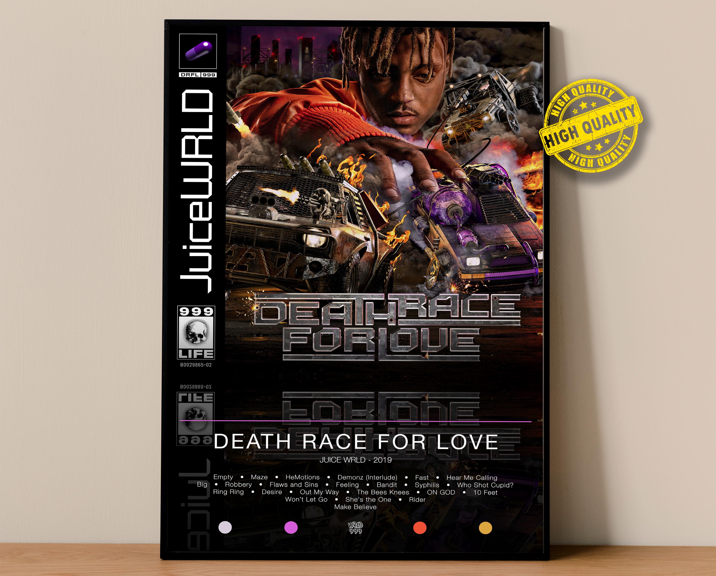 Juice WRLD Poster | Death Race For Love Poster | Album Poster Prints | Wall Decor Posters | Album Cover | Rap Music Poster