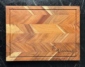 AZRHOM Acacia End Grain Snijplank 17x13 Omkeerbaar hout Slagerblok, Grote Dikke Snijplank Voor Keuken Met Sapgroef & Handgrepen (Geschenkdoos