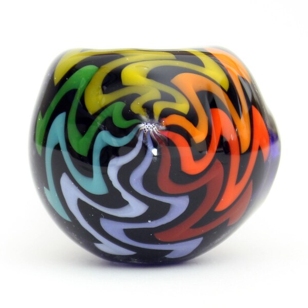 Glass Pipe - Rainbow Wig-Wag - Hedcraft Glassworks-