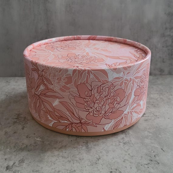 Spring Peony Gift Box, Food Safe Kraft Paper Storage